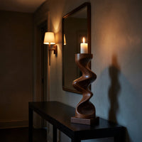 Solid Wood Sculpture Wall Art Rustic Solid Abstract Patio, view 9