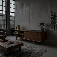 Capsuline TV Console in Hand-Finished Solid Walnut, view 9