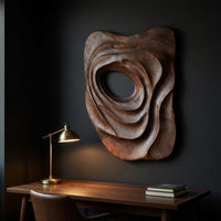 Nested Spiral Walnut Wall Relief with Open Center, view 9 — view 9