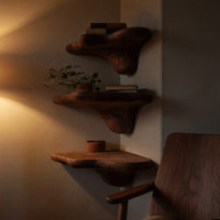 Solid Wood Mushroom Shelf Mid Century Live Edge, view 9