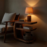 Modern Handcrafted Solid Wood Side Table For Furniture Decor, view 9