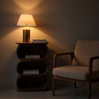 Solid Wood Nightstand Sculptural Bedroom Living Room, view 9