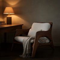 Solid Wood Chair Natural Home Balcony, view 9