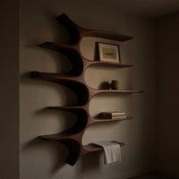 Solid Wood Wall Mounted Shelf Minimalist Home, view 9