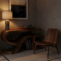 Solid Wood Record Player Stand Minimalist Organic Modern Loft, view 9