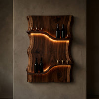 Solid Wood Wine Rack Scandinavian Multi Tier Shelf Living Room, view 9