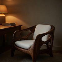 Solid Wood Chair Sculptural Lounge Patio, view 9