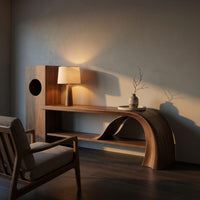 Minimalist Organic Tv Stand For Apartment Interior Design, view 9
