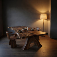 Modern Organic Edge Dining Table For Open Living Space, view 9