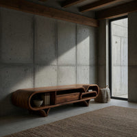 A Ribbon That Stopped Moving: Sculptural TV Console, view 9