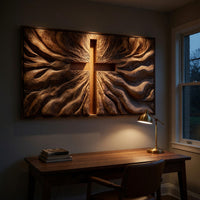 Cross and Sunburst Wall Art for the Family Living Room, view 9 — view 9