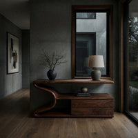 Ribbonfold Console Table, Hand-Shaped from Solid Walnut, view 9