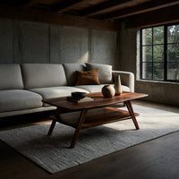 Tapered-Leg Coffee Table with Lower Display Shelf, view 9
