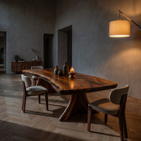 Scandinavian Natural Edge Dining Table For Casual Dining Space, view 9
