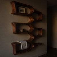 Solid Wood Wall Mounted Shelf Cozy Living Room, view 9