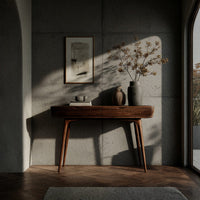 Console Table on Splayed Tapered Legs in Solid Walnut, view 9