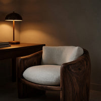 Solid Wood Chair Lounge Sculptural Form Living Room, view 9