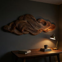 Pale Timber Cloud Rolling Across a Walnut Wall Panel, view 9 — view 9
