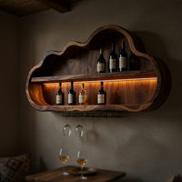 Solid Wood Wine Rack Scandinavian Bottle Storage Holder Kitchen Bar, view 9