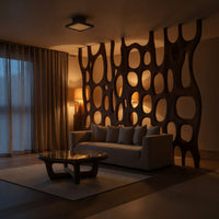 Solid Wood Room Divider Artistic Sculptural Living Office, view 9