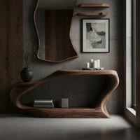Closed Loop Console Table Carved as One Ribbon, view 9