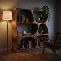 Modern Decorative Bookcase Storage Organizer For Living Room Space, view 9