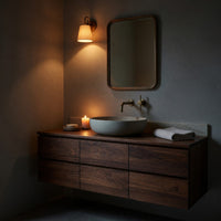 Solid Wood Bathroom Vanity Floating With 2 Tiers Drawer, view 9