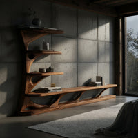 Carved Branch-Form TV Console with Stacked Shelves, view 9