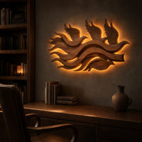 Mid Century Statement Wall Panel For Great Room Interior, view 9
