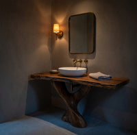 Solid Wood Bathroom Vanity With Twisted Base Spa Bath, view 9