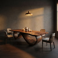 Contemporary Natural Edge Dining Table For Home Gathering, view 9