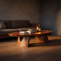 Handcrafted Solid Wood Coffee Table Livingroom Decor Haunted Charm, view 9