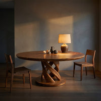 Tropical Round Gathering Table For Luxury Dining Room, view 9