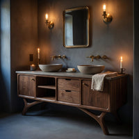 Solid Wood Bathroom Vanity Cabinet, view 9