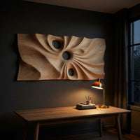 Pierced Drapery Wall Art for a Quiet Home Office Wall, view 9 — view 9