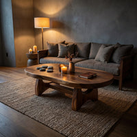 Organic Oval Coffee Table For Loft Living, view 9