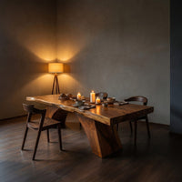 Mid Century Irregular Dining Table For Family Gathering Space, view 9