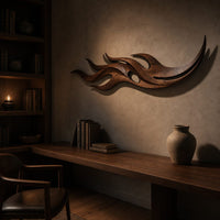 Wall Art Modern Carved Wall Sculpture For Conversation Area Interior, view 9