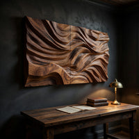 Windswept Ridge Wall Panel for a Dark Modern Lounge, view 9 — view 9