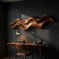 Freeform Ribbon Wave Wall Sculpture, Made to Order, view 9 — view 9