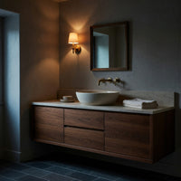 Solid Wood Bathroom Vanity Wall Mounted Spa, view 9