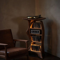 Solid Wood Record Player Stand Handcrafted Entryway, view 9