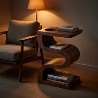 Minimalist Sculptural Side Table For Contemporary Living Space, view 9