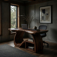Wavecrest Desk, Hand-Shaped from Solid Hardwood, view 9