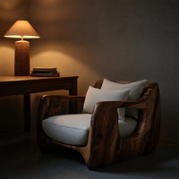 Solid Wood Chair Farmhouse Accent Living Room, view 9