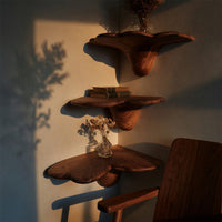 Solid Wood Mushroom Shelf Handcrafted Solid Bedroom, II, view 9