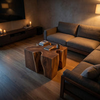 Modern Block Coffee Table For Zen Lounge, view 9