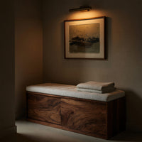 Solid Wood Entryway Storage Bench With Minimalist Design Home Interiors, view 9