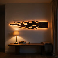 Light Escapes the Beam: Carved Walnut Wall Sculpture, view 9 — view 9