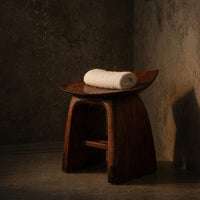 Solid Wood Teak Shower Bench Mid Century Bathroom, view 9